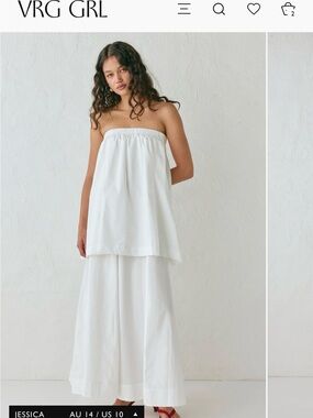 VRG GRL White Strapless Maxi Dress